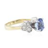 Image 4 : 14KT Yellow Gold 2.85 ctw Sapphire and Diamond Ring