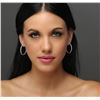 Image 1 : 14KT White Gold 2.03 ctw Diamond Hoop Earrings