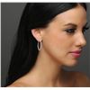 Image 2 : 14KT White Gold 2.03 ctw Diamond Hoop Earrings