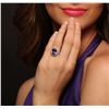 Image 4 : 14KT White Gold 5.53 ctw Tanzanite and Diamond Ring