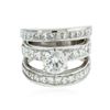 Image 1 : 18KT White Gold 4.09 ctw Diamond Ring