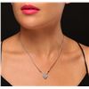 Image 3 : 14KT White Gold 1.63 ctw Diamond Pendant With Chain