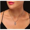 Image 5 : 14KT White Gold 1.63 ctw Diamond Pendant With Chain