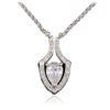 Image 7 : 14KT White Gold 1.63 ctw Diamond Pendant With Chain