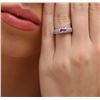Image 3 : 14KT White Gold 0.43 ctw Pink Sapphire and Diamond Ring