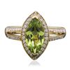 Image 3 : 14KT Yellow Gold 1.85 ctw Tsavorite and Diamond Ring