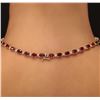 Image 5 : 14KT Yellow Gold 44.70 ctw Ruby and Diamond Necklace