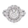 Image 3 : 14KT White Gold EGL Certified 3.65 ctw Diamond Ring