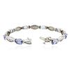 Image 6 : 14KT White Gold 5.36 ctw Tanzanite and Diamond Bracelet