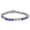Image 3 : 14KT White Gold 13.26 ctw Tanzanite and Diamond Bracelet