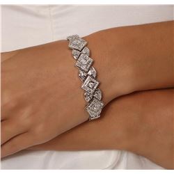 18KT White Gold 3.43 ctw Diamond Bracelet