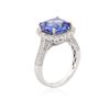 Image 6 : 14KT White Gold 4.56 ctw Tanzanite and Diamond Ring