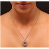 Image 4 : 14KT Rose Gold 3.30 ctw Morganite and Diamond Pendant With Chain