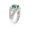 Image 6 : 14KT White Gold 1.65 ctw Emerald and Diamond Ring
