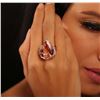 Image 2 : 14KT Rose Gold 27.75 ctw GIA Certified Morganite and Diamond Ring