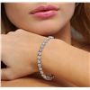 Image 1 : 18KT White Gold 9.67 ctw Diamond Tennis Bracelet