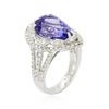 Image 6 : 18KT White Gold 5.97 ctw Tanzanite and Diamond Ring