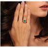 Image 5 : 14KT Yellow Gold 2.07 ctw Emerald and Diamond Ring