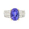 Image 1 : 14KT Two-Tone Gold 4.06 ctw Tanzanite and Diamond Ring