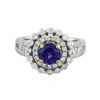Image 3 : 14KT Two-Tone Gold 1.39 ctw Tanzanite and Diamond Ring