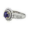 Image 4 : 14KT Two-Tone Gold 1.39 ctw Tanzanite and Diamond Ring