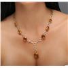 Image 5 : 14KT Yellow Gold 50.83 ctw Citrine and Diamond Necklace