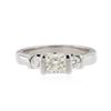 Image 1 : 14KT White Gold 0.80 ctw Diamond Ring