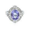 Image 3 : 14KT White Gold 2.69 ctw Tanzanite and Diamond Ring