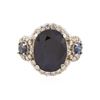 Image 3 : 14KT White Gold 5.04 ctw Sapphire and Diamond Ring