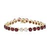 Image 1 : 14KT Yellow Gold 22.60 ctw Ruby and Diamond Bracelet