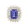 Image 1 : 14KT White Gold 6.93 ctw Tanzanite and Diamond Ring