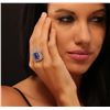 Image 4 : 14KT White Gold 6.93 ctw Tanzanite and Diamond Ring