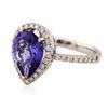Image 4 : 14KT White Gold 3.22 ctw Tanzanite and Diamond Ring