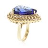 Image 6 : 18KT Yellow Gold 17.41 ctw Tanzanite and Diamond Ring