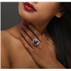 Image 6 : 14KT White Gold 10.19 ctw Amethyst and Diamond Ring