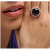 Image 2 : 14KT Rose Gold 9.49 ctw Amethyst and Diamond Ring