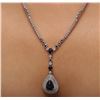 Image 5 : 14KT White Gold 6.20 ctw Sapphire and Diamond Necklace