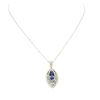 Image 3 : 14KT White Gold 4.42 ctw Tanzanite and Diamond Pendant with Chain