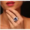 Image 2 : 14KT Two-Tone Gold 7.46 ctw Tanzanite and Diamond Ring