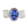 Image 3 : 14KT White Gold 2.20 ctw Tanzanite and Diamond Ring