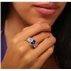 Image 5 : 14KT White Gold 2.20 ctw Tanzanite and Diamond Ring