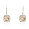 Image 3 : 18KT Two-Tone Gold 5.81 ctw Diamond Earrings