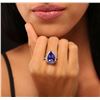 Image 2 : 14KT White Gold 9.90 ctw GIA Certified Tanzanite and Diamond Ring