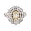 Image 3 : 18KT White Gold 2.02 ctw Diamond Ring