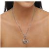 Image 2 : 14KT White Gold 1.21 ctw Diamond Pendant With Chain