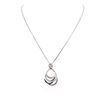 Image 3 : 14KT White Gold 1.21 ctw Diamond Pendant With Chain