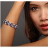 Image 5 : 14KT White Gold 30.24 ctw Tanzanite and Diamond Bracelet