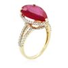 Image 7 : 14KT Yellow Gold 5.42 ctw Ruby and Diamond Ring