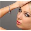 Image 1 : 14KT White Gold 9.20 ctw Tanzanite and Diamond Bracelet