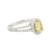 Image 4 : 14KT Two-Tone Gold 1.17 ctw Diamond Engagement Ring